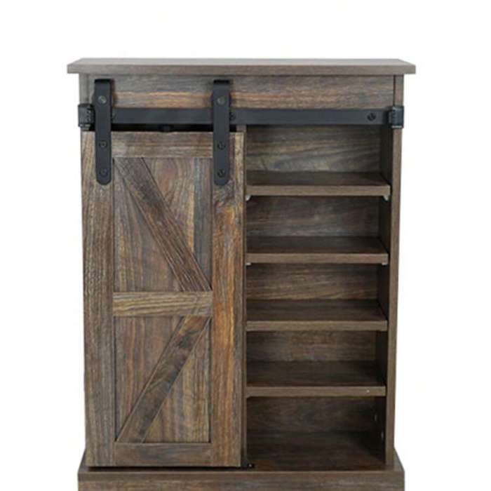 Sliding barn door storage furniture for bathroom