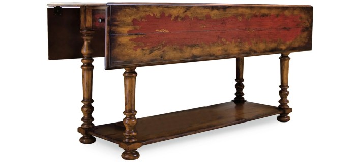 Drop-leaf console furniture for limited spaces