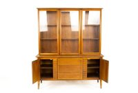 Classic hutch cabinet furniture with glass doors