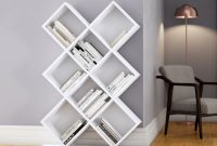 Contemporary Geometric Bookshelf in Black Geometric bookshelf furniture with cube shape