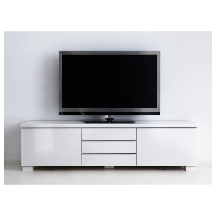 Tv bench wood - white free 3D model | CGTrader